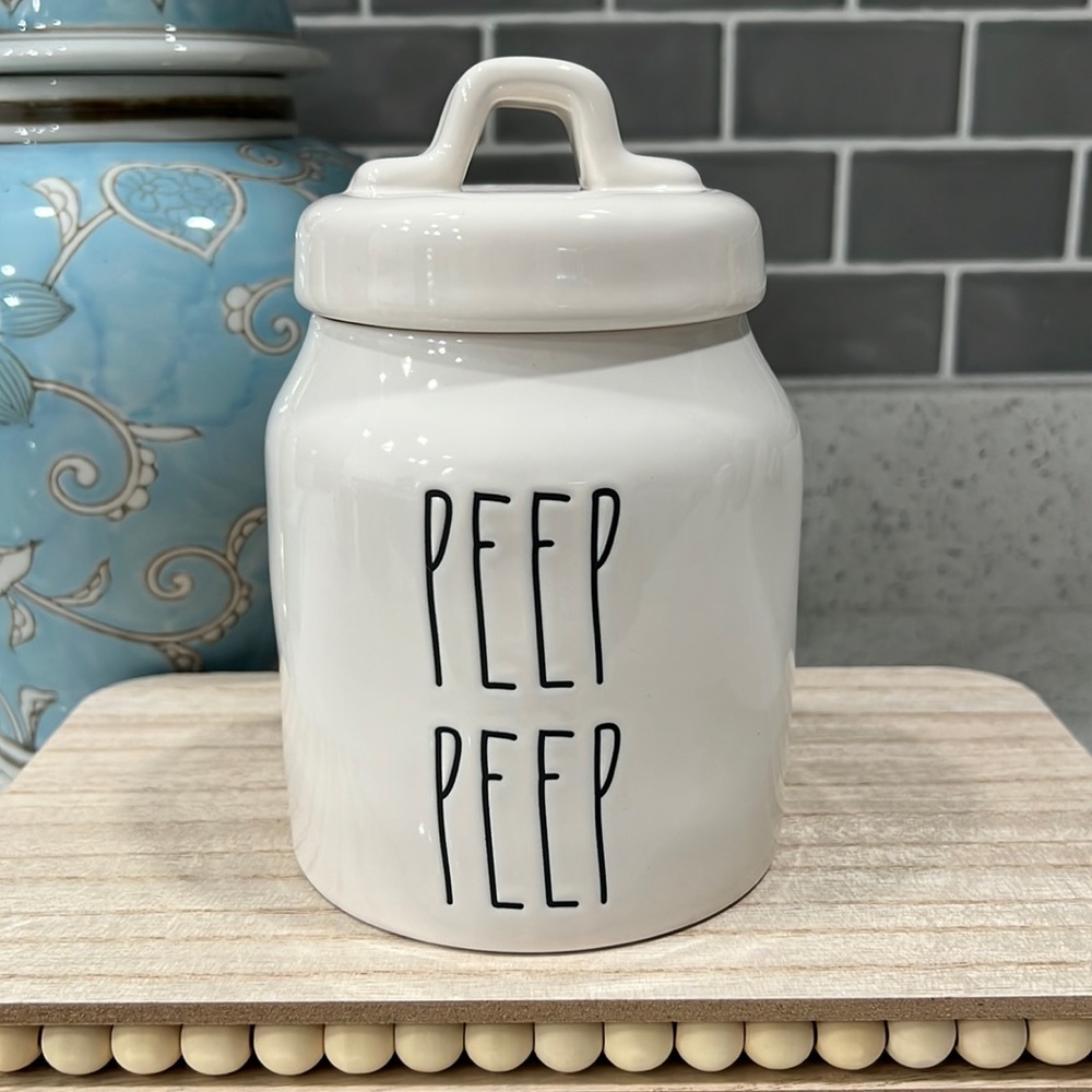 New Rae Dunn PEEP PEEP Baby Canister
